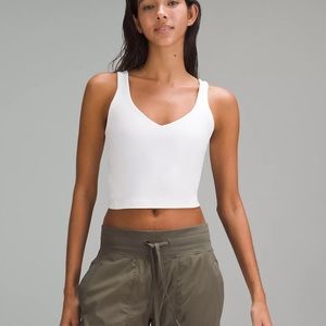 WHITE LULULEMON ALIGN TANK TOP